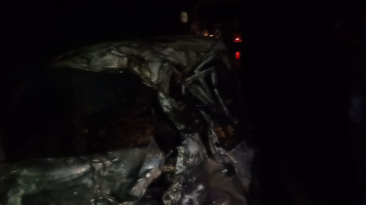 Terrible road accident in Sangrur, 5 people burnt alive in car