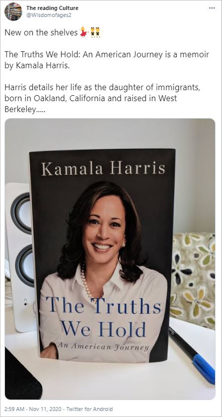 popularity of Kamala Harris' books skyrocketed after the election