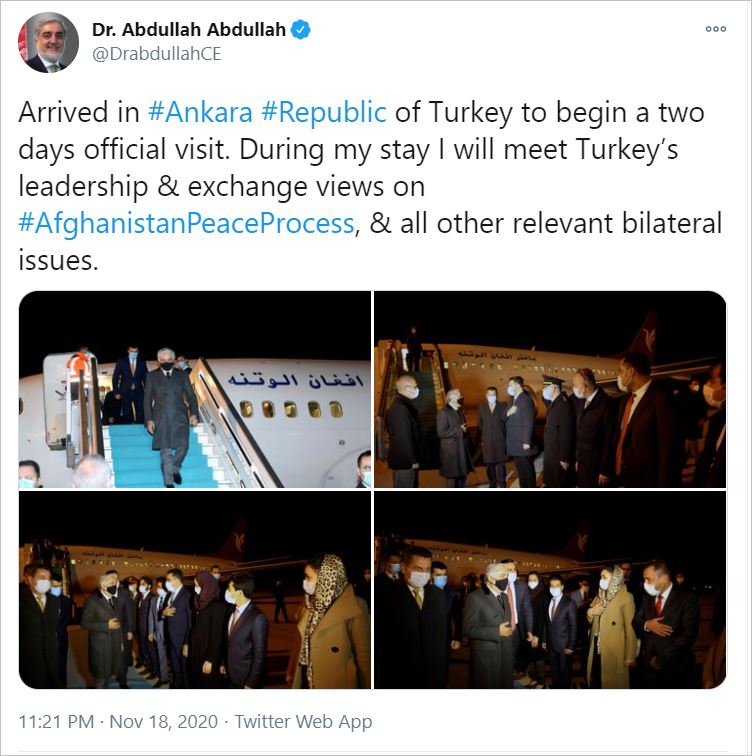 dr abdullah Abdullah's visit to Turkey