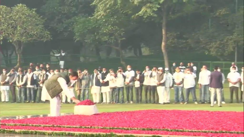 Congress leader Rahul Gandhi pays tribute to former Prime Minister and his grandmother IndiraGandhi