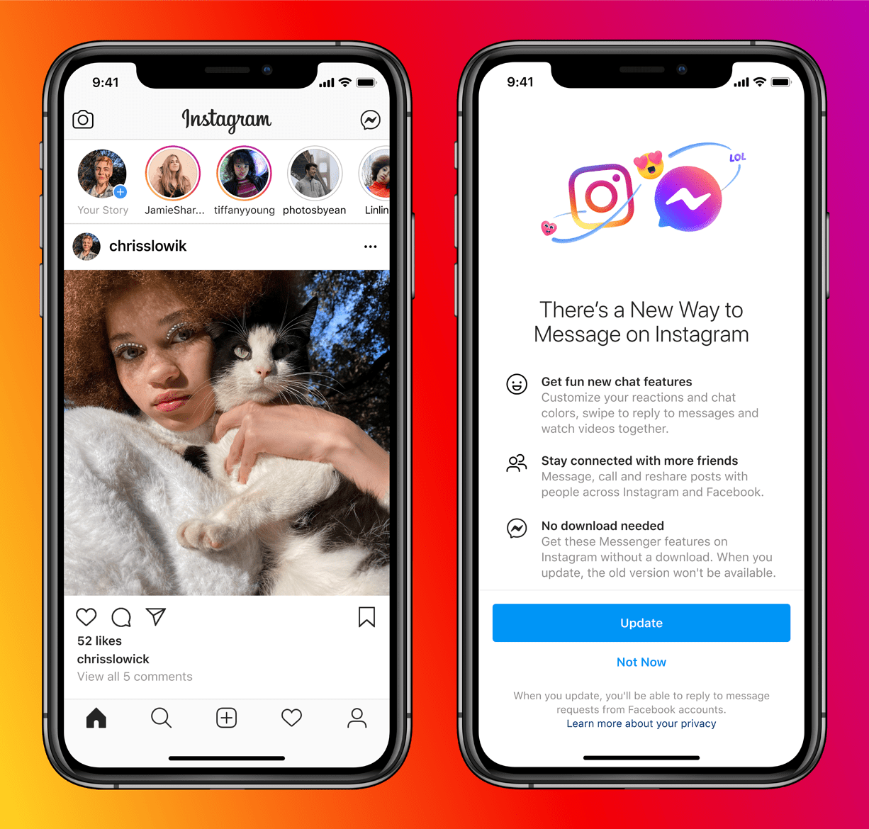 new feature on facebook messenger ,instagram new features 2020
