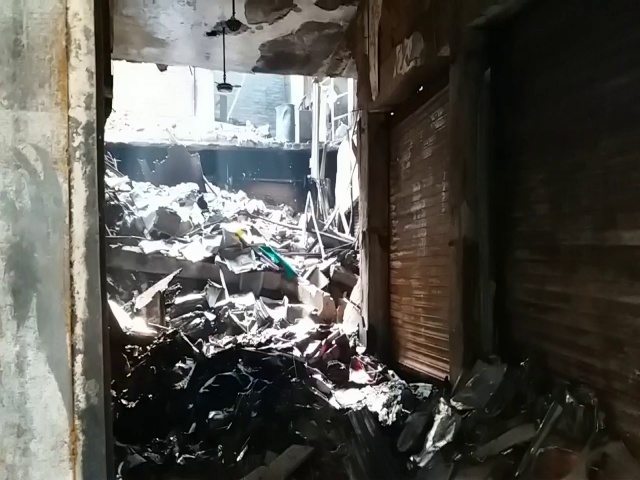 Alwar news, Fire in Alwar Bangle Market