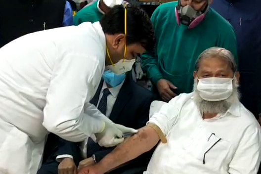 Anil Vij gets trial dose of indigenous vaccine