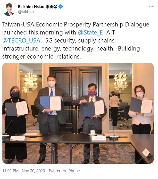 Despite China's warning, US, Taiwan sign blueprint for economic ties