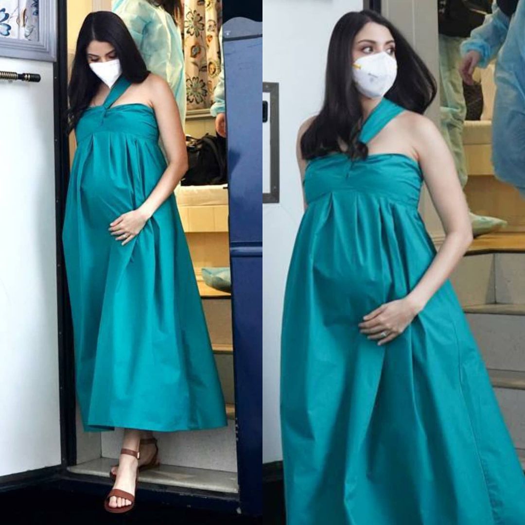 Anushka Sharma is pregnant and glowing as she steps out for an ad shoot in Mumbai