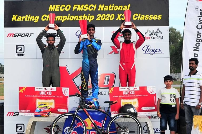 Suriya, Ruhaan And Ishaan Clinch Titles In Meco-FMSCI National Karting Championship