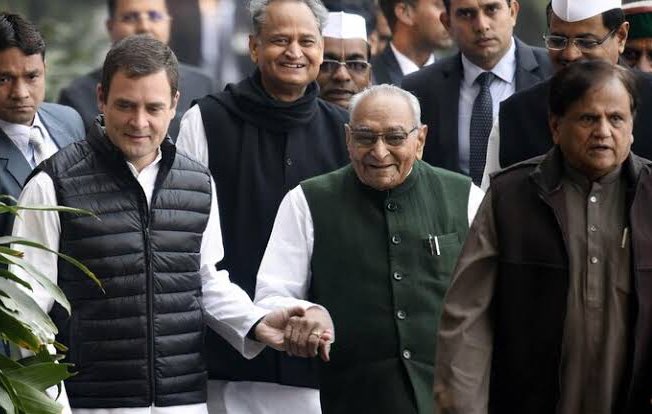 Ahmed Patel with Motilal Vora