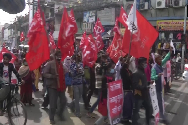 Left parties stage protest in Ranchi