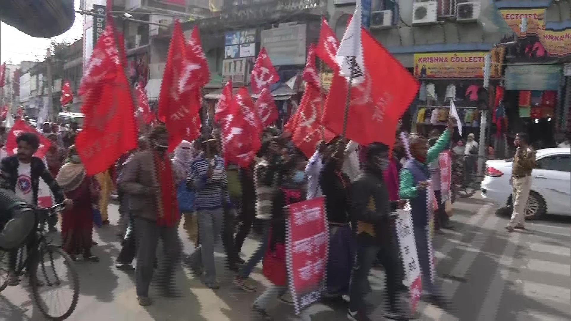 Trade Unions protest against centre's new labour laws