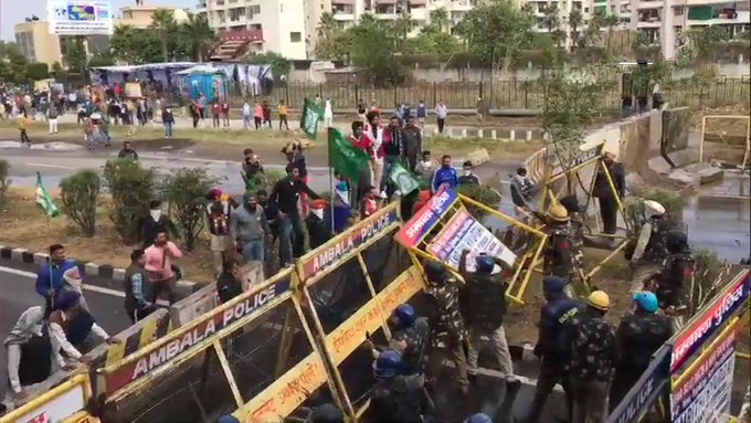 Delhi Chalo march: Punjab farmers face water cannons, push through Haryana barricades