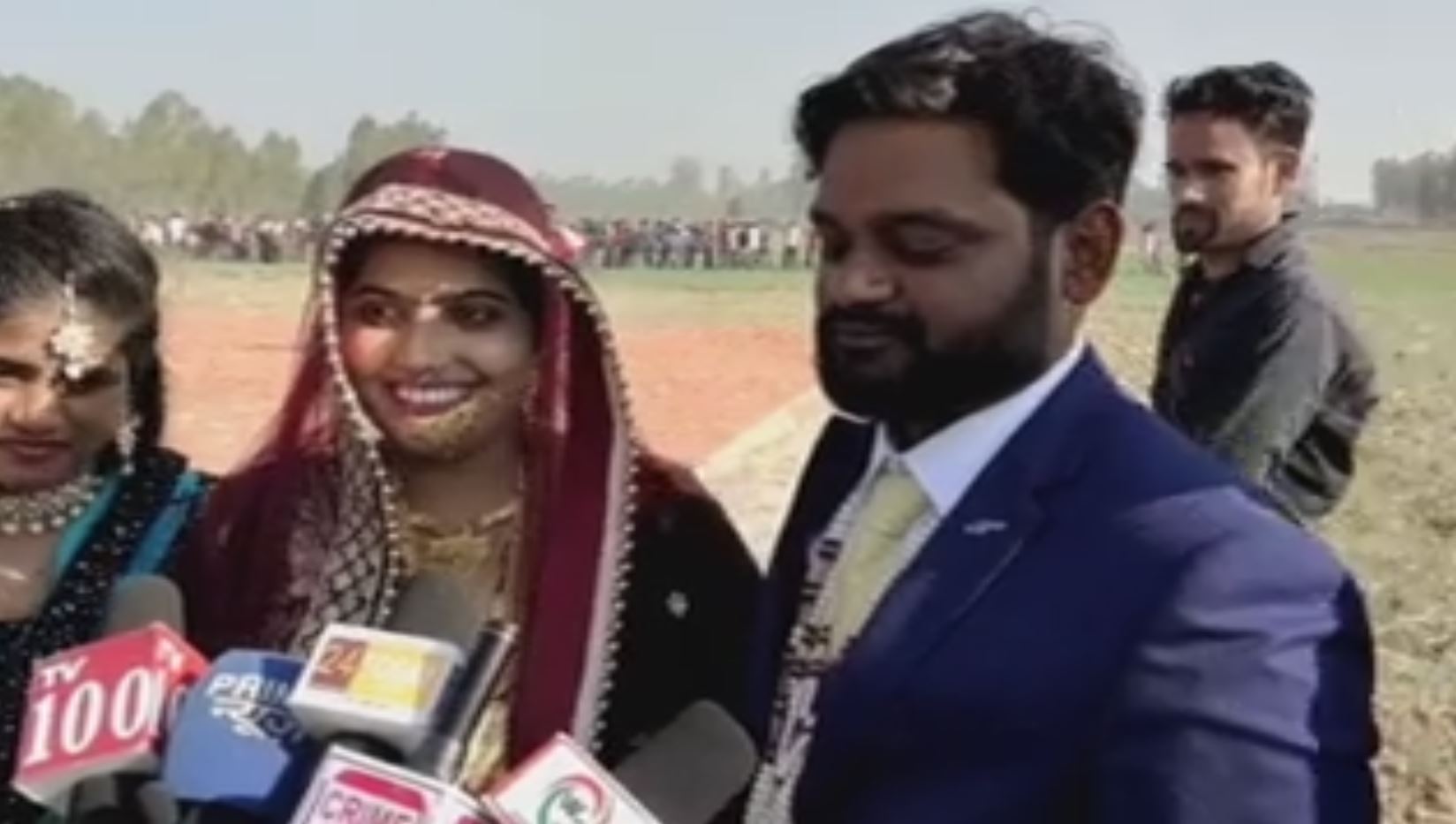 new bride comes in laws by helicopter in pilibhit uttar pradesh