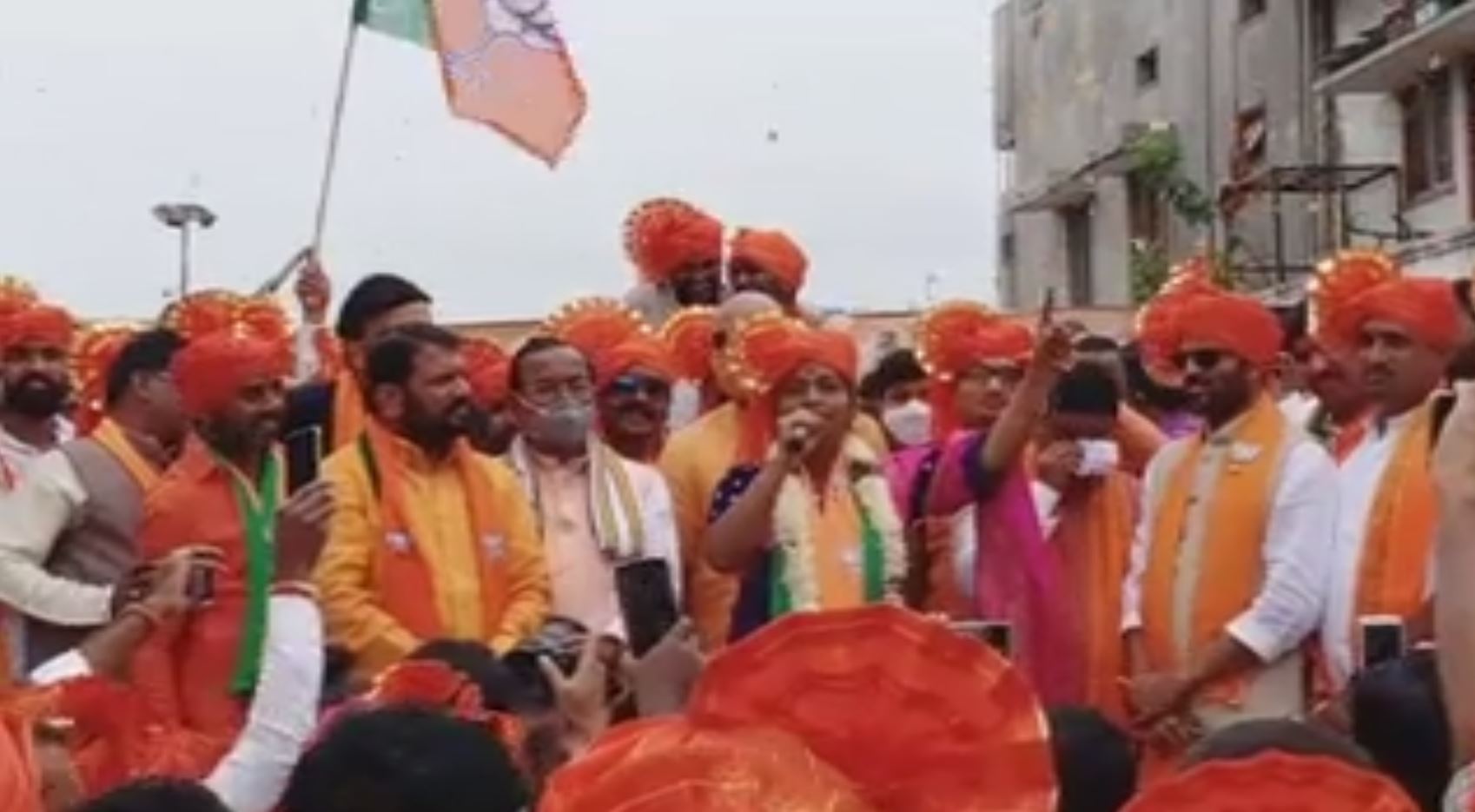 bjp road show for ghmc elections in hyderabad telangana