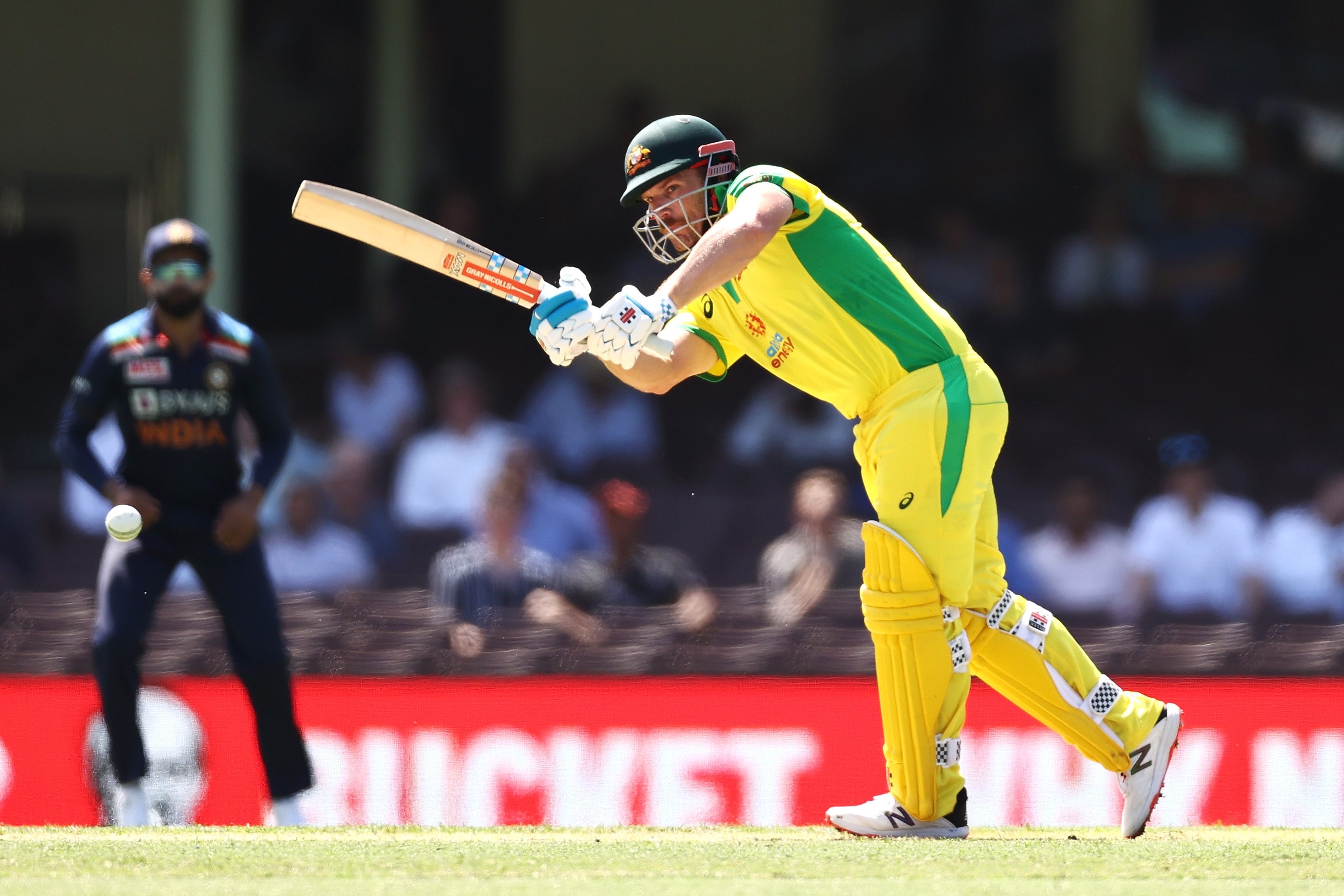 Australia captain Aaron Finch scored 114 off 124 balls.