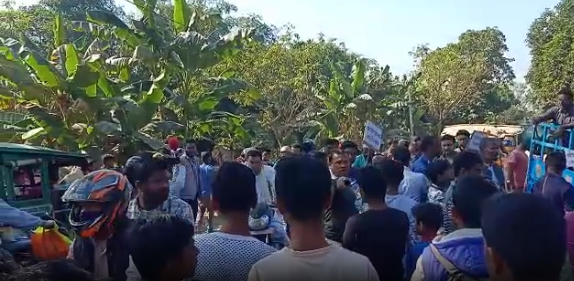 protest bike relly at nagaon