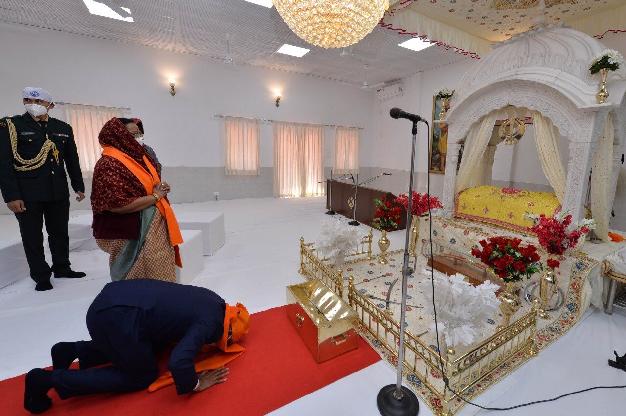 President Inauguration of new building at Gurdwara Sahib on the occasion of Guru Purab