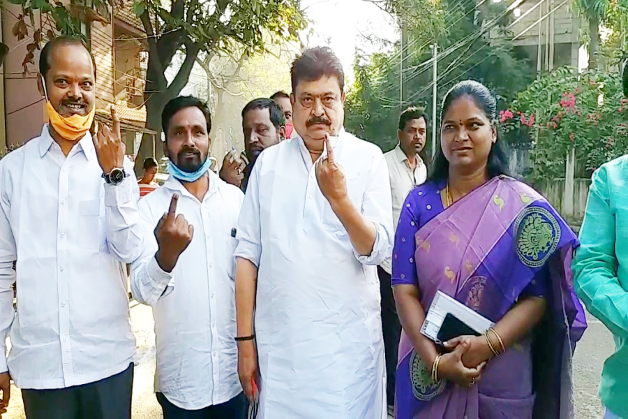 MLC Ramchander Rao exercised his right to vote