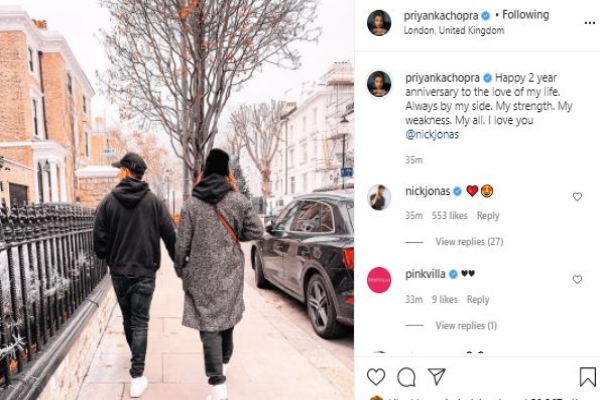 Priyanka, Nick Jonas gush over each other on their second wedding anniversary