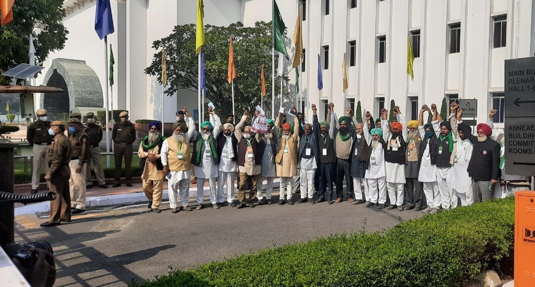 Farmer leaders at Vigyan Bhawan