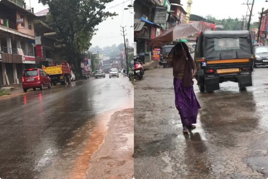 Rain lashes Kozhikode city in Kerala