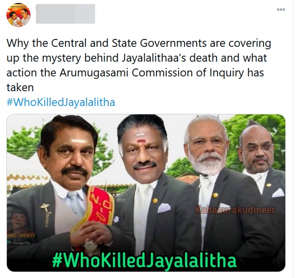 #whoKilledJayalalitha