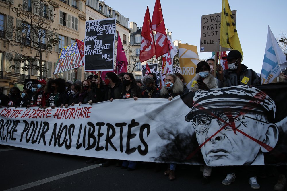 Over 60 people detained during anti-security law protests in France