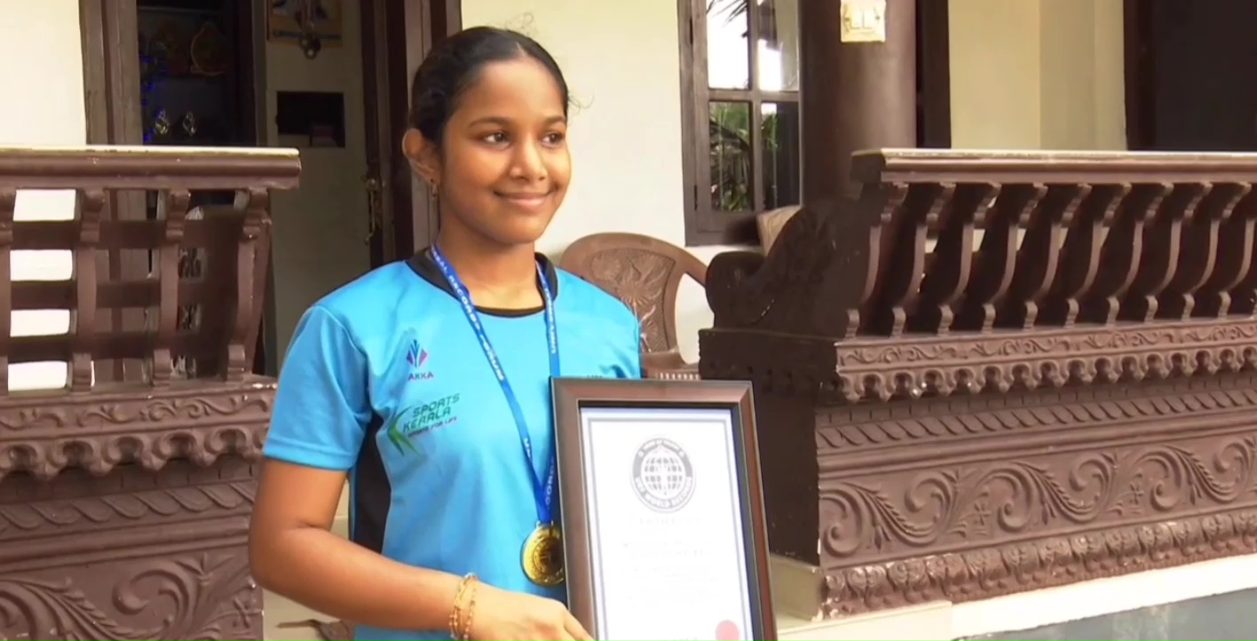 Kerala girl sets world record in football juggling
