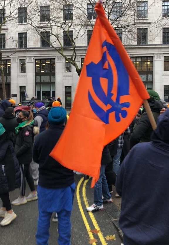 London police in full force outside Indian high commission amid anti-India protests