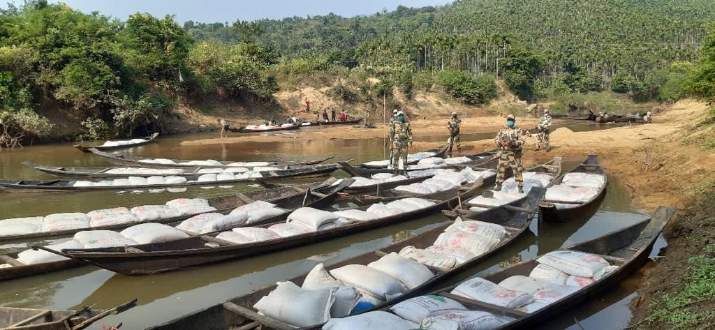 BSF seizes 58 Bangladeshi boats smuggling 45,000 kg dry peas