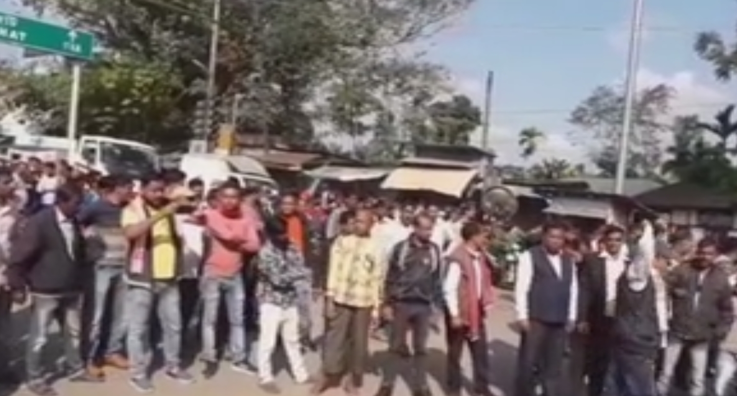 protest against assam nagaland border dispute