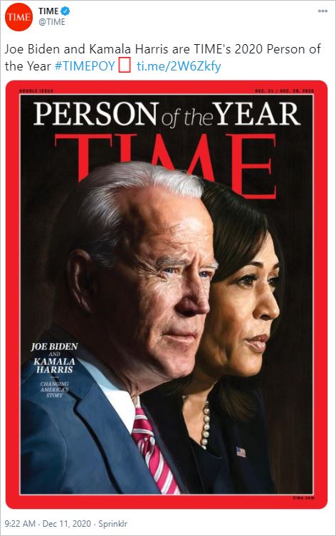 Joe Biden, Kamala Harris named Time Magazine's 'Person of the Year'