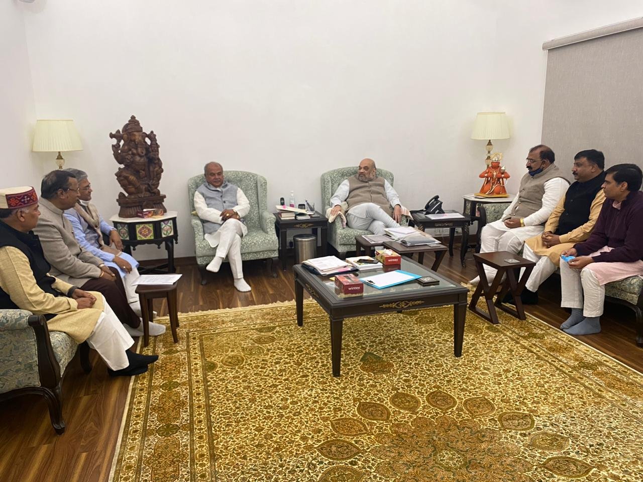 Narendra Singh Tomar meets Amit Shah