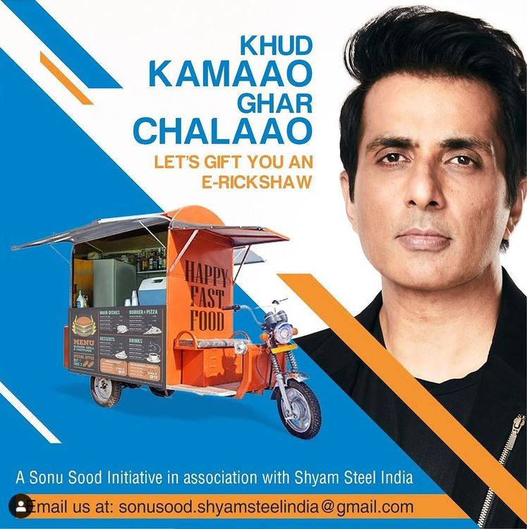 Sonu Sood launches initiative to gift e-rickshaws to underprivileged