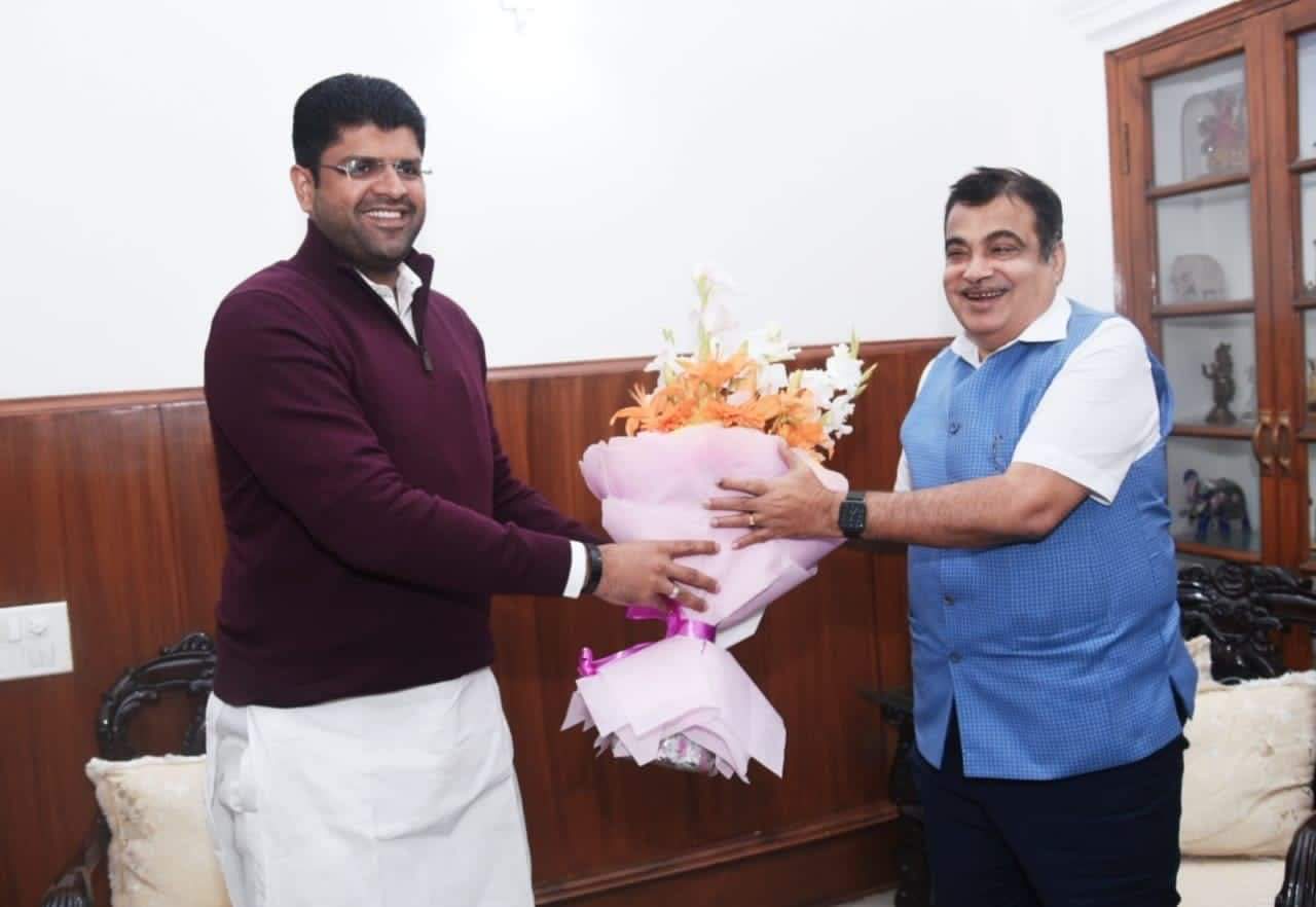 dushyant chautala met union transport minister nitin gadkari