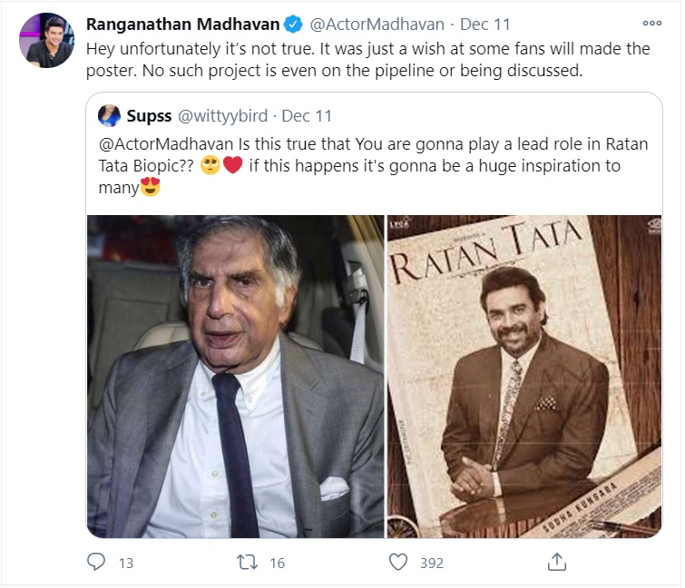 R Madhavan