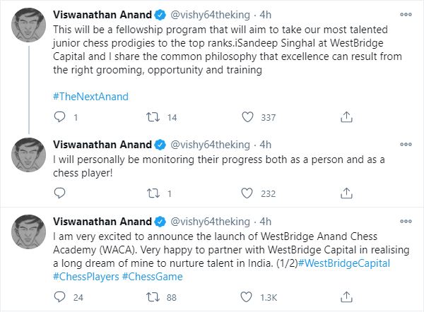 Viswanathan Anand launches academy, will personally monitor progress of young chess prodigies