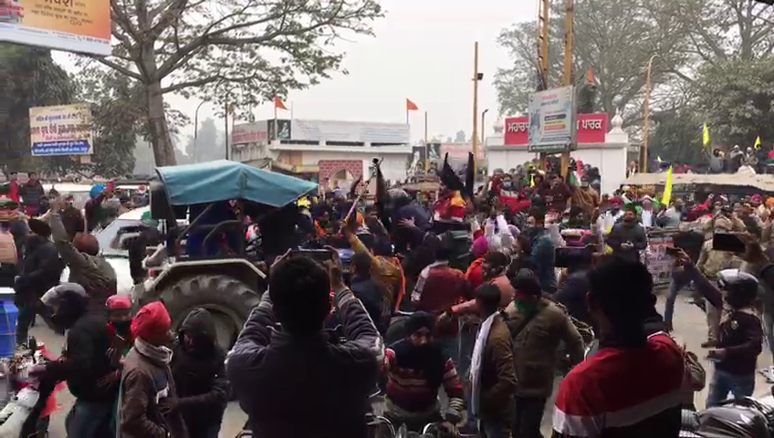 rudrapur farmers protest.