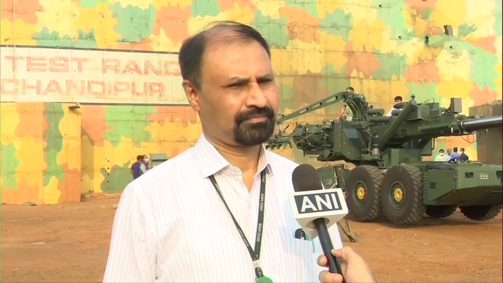 Advanced Towed Artillery Gun System Howitzer gun firing at the Balasore test-firing range in Odisha