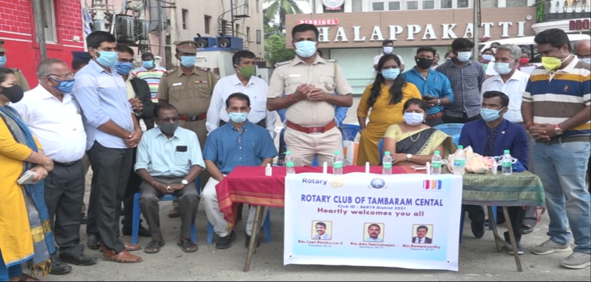 rotary club awareness on corona near Tambaram