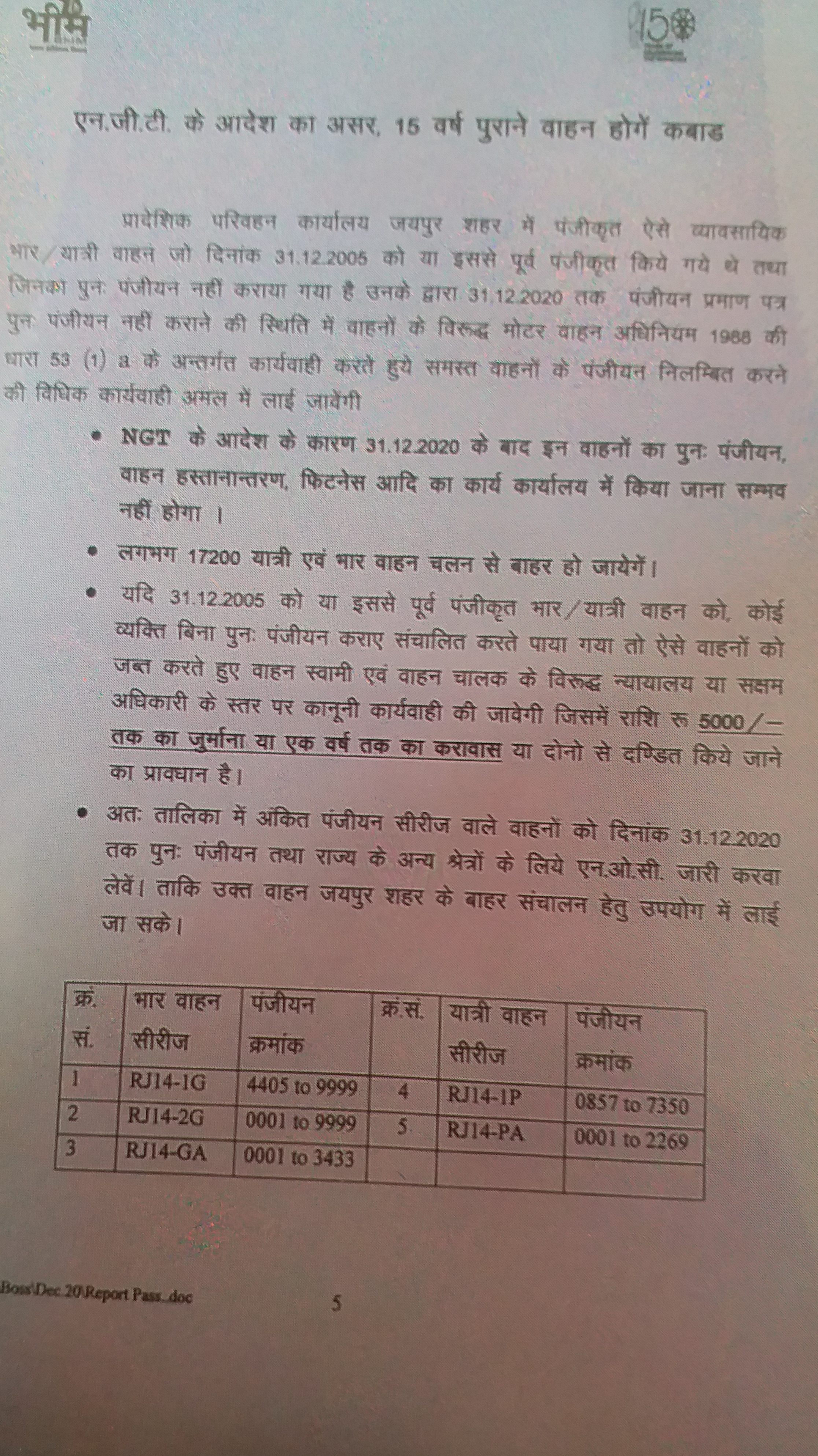 commercial vehicles in jaipur, transport department