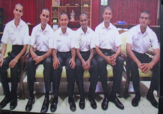 Lieutenant Dharmendra Singh Chauhan with his colleagues