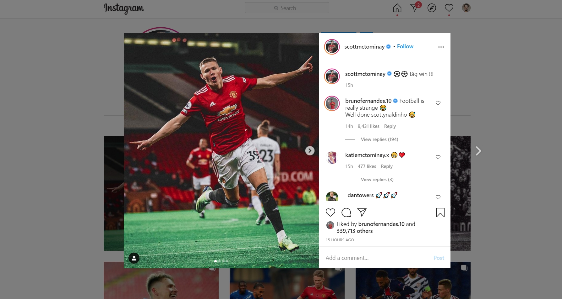 great win for united news  bruno with two goal news  mctominay with two goal news  scottynaldinho says bruno news  യുണൈറ്റഡിന് വമ്പന്‍ ജയം വാര്‍ത്ത  ഇരട്ട ഗോളുമായി ബ്രൂണോ വാര്‍ത്ത  ഇരട്ട ഗോളുമായി മക്‌ടോമിനി വാര്‍ത്ത  സ്‌കോട്ടിലാന്‍റിന്യോയെന്ന് ബ്രൂണോ വാര്‍ത്ത