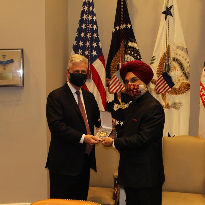 US president Trump presents Legion of Merit to PM narendra Modi