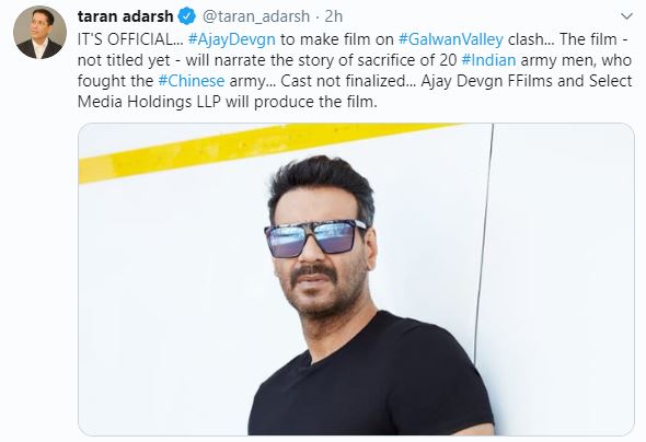 Ajay Devgn film on Galwan Valley