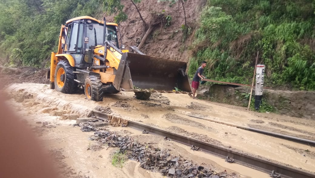 Landslide disrupts train services