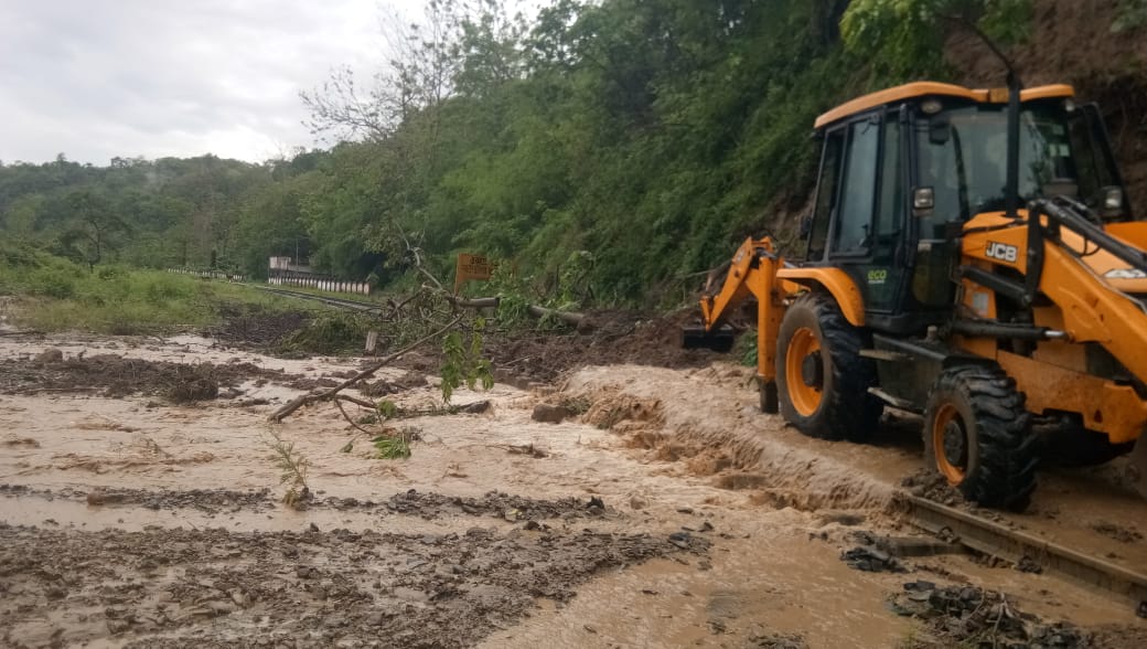 Landslide disrupts train services