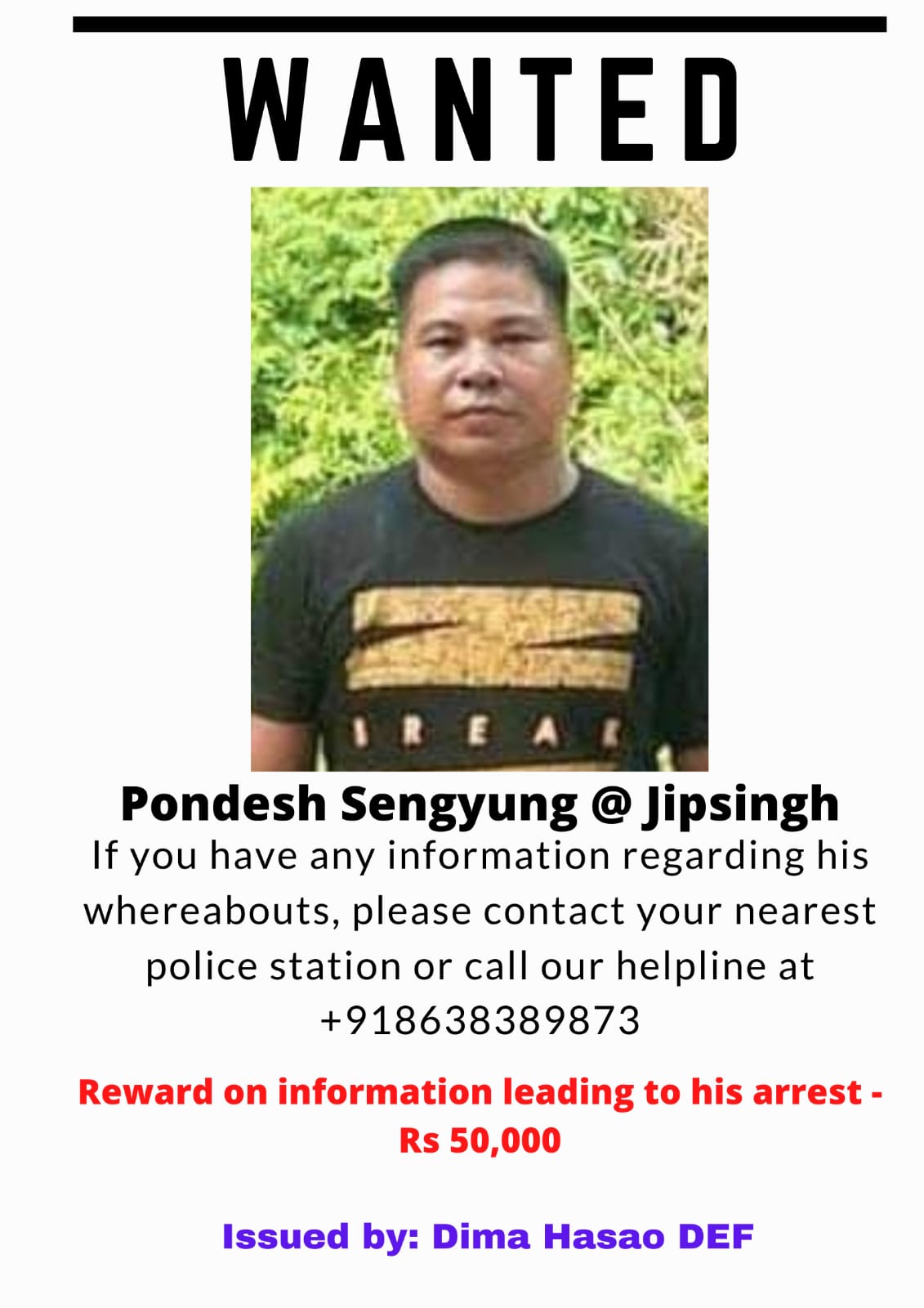 Pandas Chengyang is announced wanted by the police