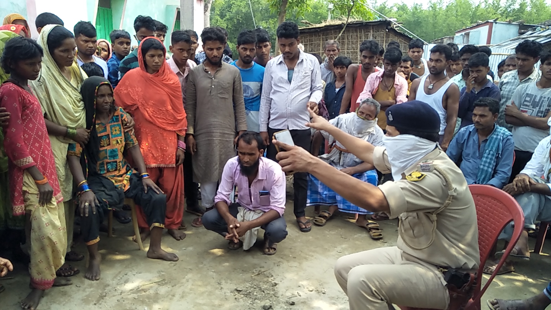 two children died due to drowning in a pit in araria