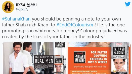 shah rukh khan doing fairness ads