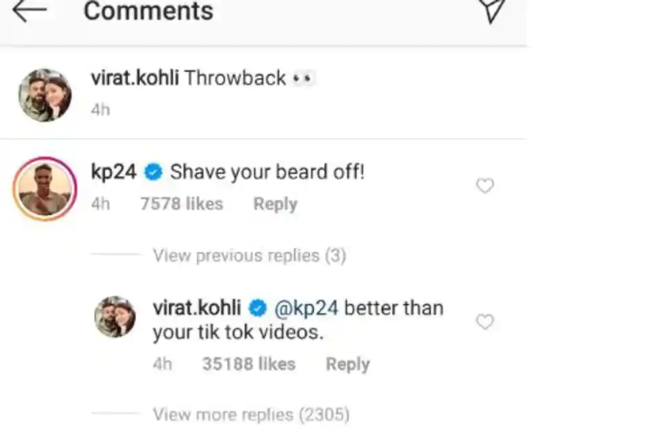 Kevin Pietersen tries to troll kohli on his photo, kohli gives epic reply, instagram photo, କୋହଲିଙ୍କ ଦାଢ଼ିକୁ ନେଇ ଥଟ୍ଟା କଲେ କେଭିନ ପିଟରସନ, ମଜାଦାର ଜବାବ ଦେଲେ ଭାରତୀୟ କ୍ୟାପ୍ଟେନ, ବିରାଟ କୋହଲି