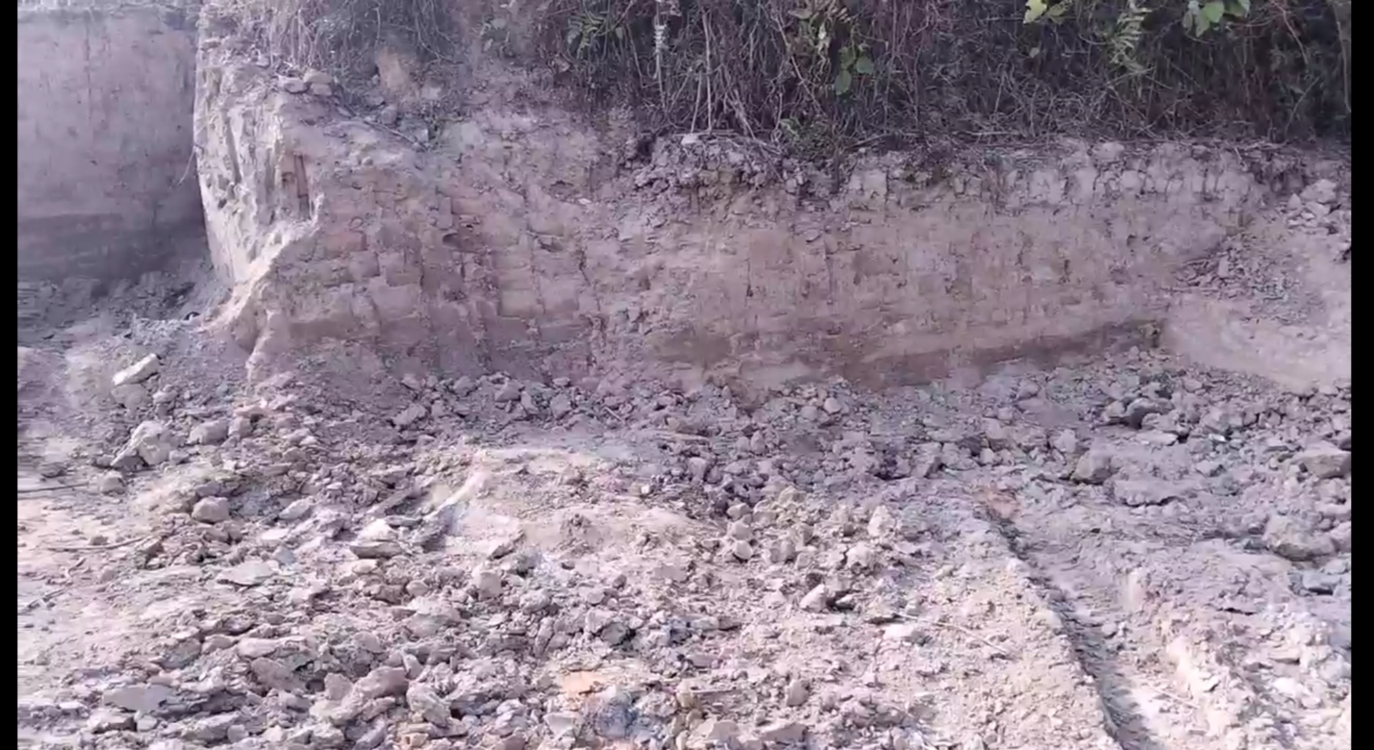Illegal soil mining in Sivsagar